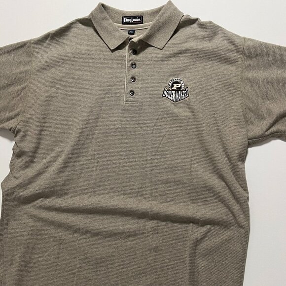 King Louie Polo Shirt Vintage Purdue Boilermakers Made in USA Men's size 2XL - Picture 1 of 7